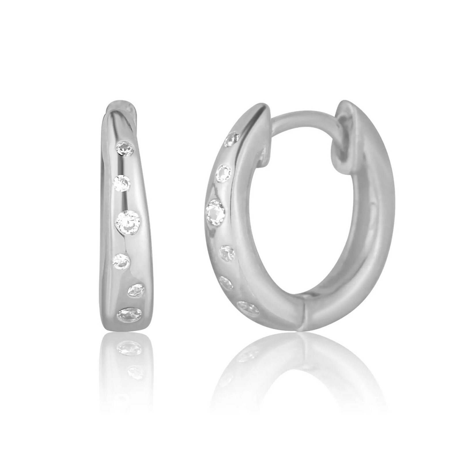 JVD Slušivé strieborné kruhy so zirkónmi SVLE3022XF6BI00