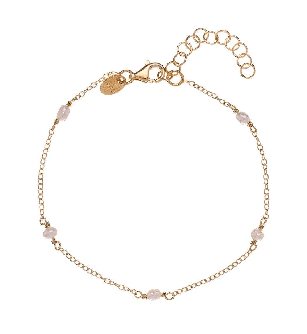 Alisia Dámsky pozlátený náramok s pravými perlami AL4420.01.000