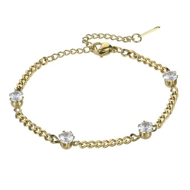 Marc Malone Pozlátený náramok s čírymi zirkónmi Amelia MCB24032G