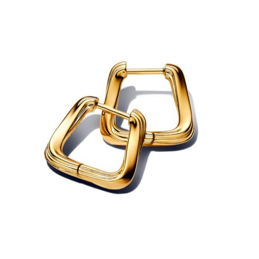 Pandora Krútené malé pozlátené náušnice Essence Shine 263875C00