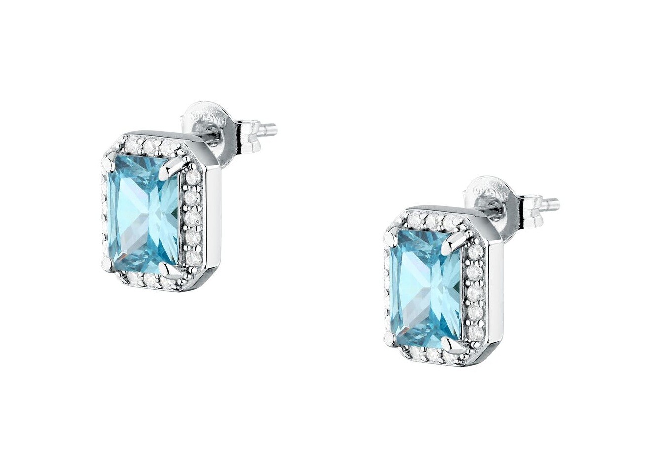 Morellato Blyštivé strieborné náušnice s kubickými zirkónmi Tesori SAIW319