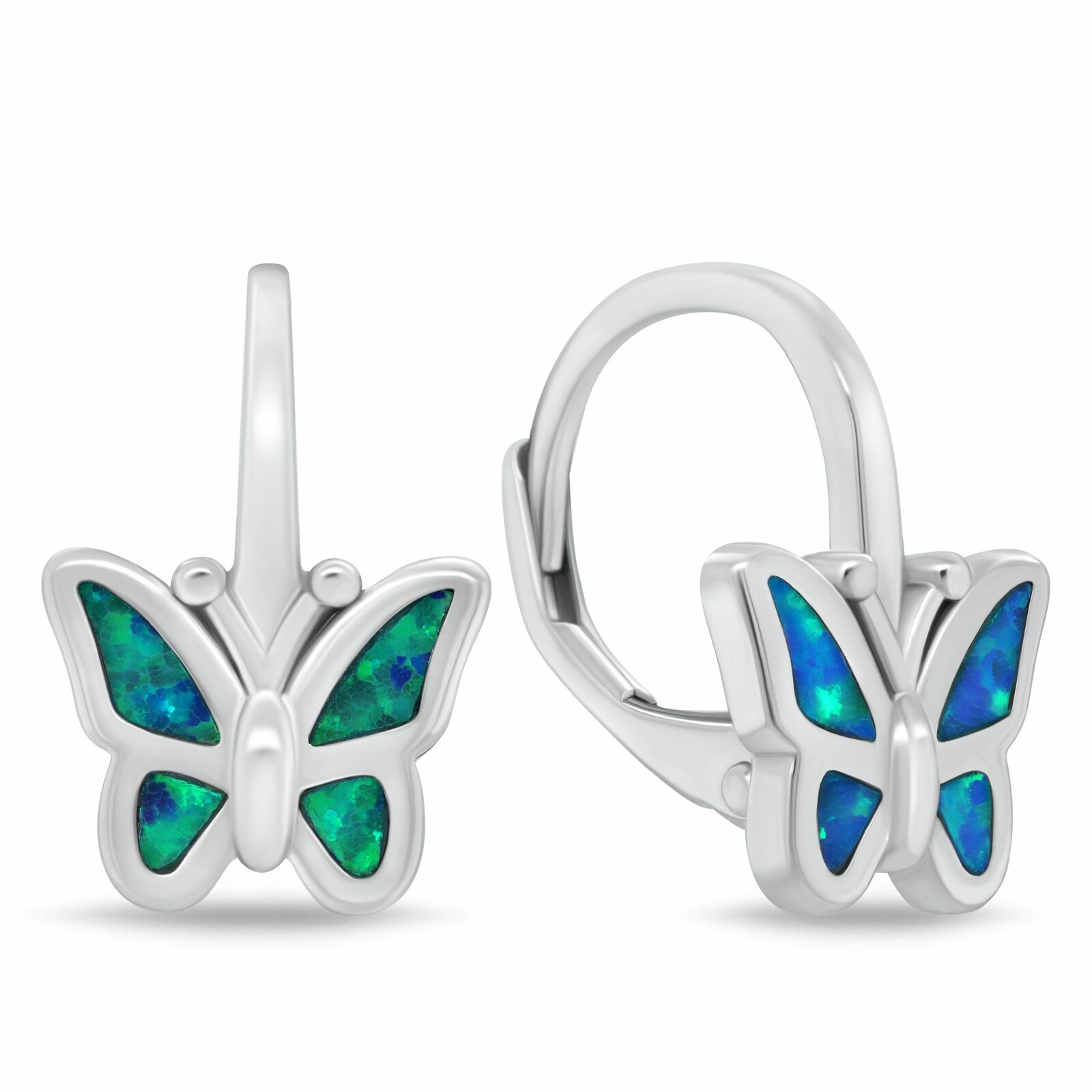 Brilio Silver Strieborné dievčenské náušnice Motýliky EA1239WB