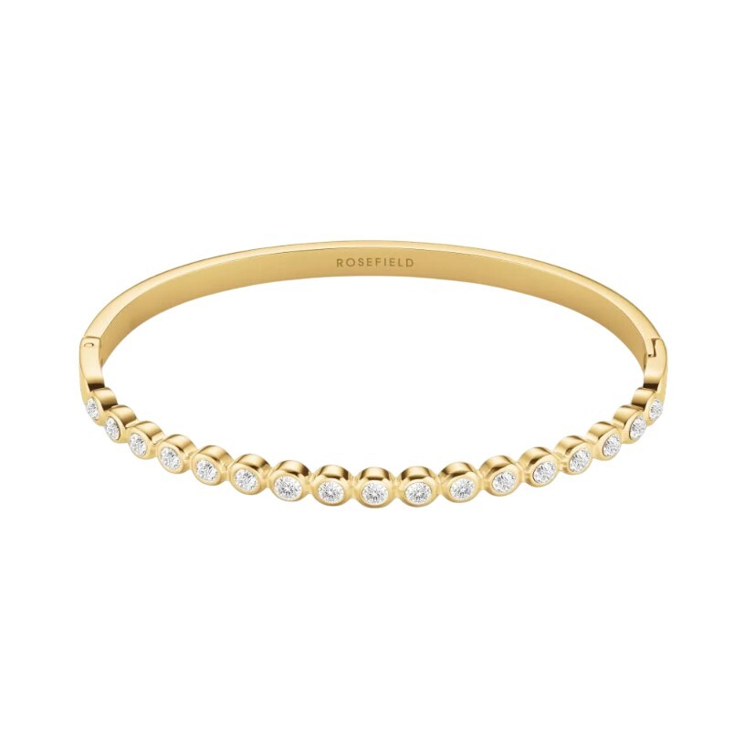 Rosefield Pevný trblietavý náramok s kryštálmi JBBCG-J1208