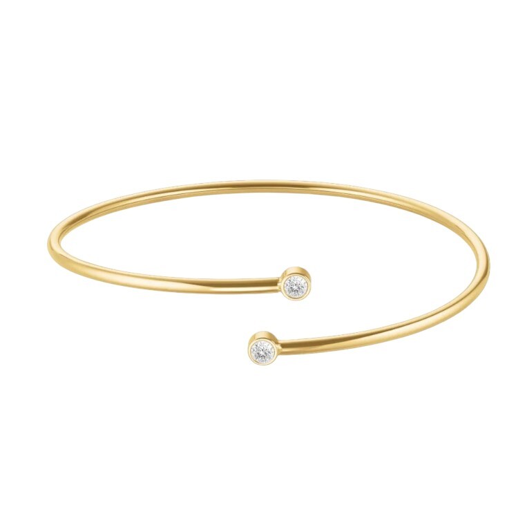 Rosefield Pozlátený pevný náramok s kryštálmi JBDCG-J1213