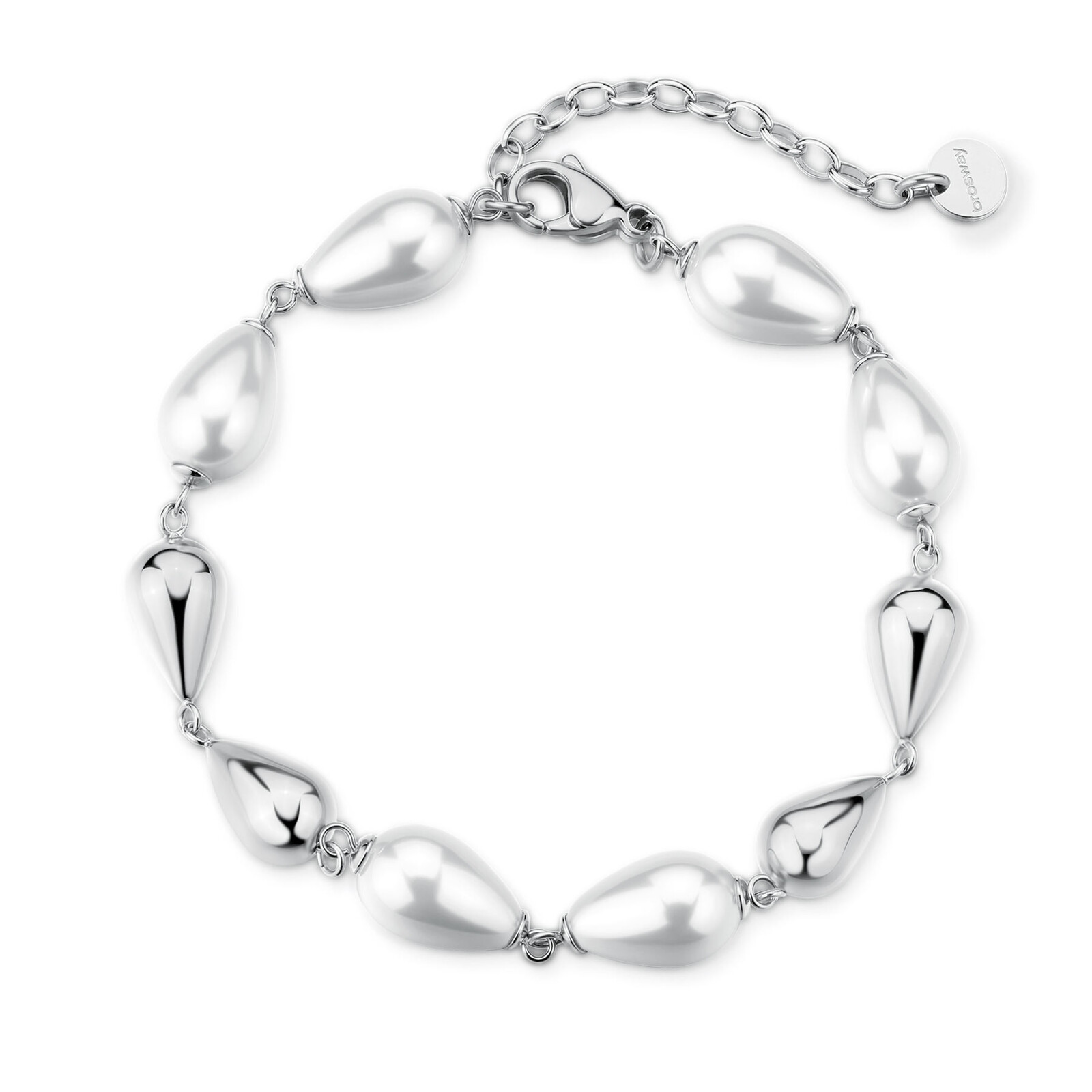 Brosway Pôvabný oceľový náramok so syntetickými perlami Perfect BPC72