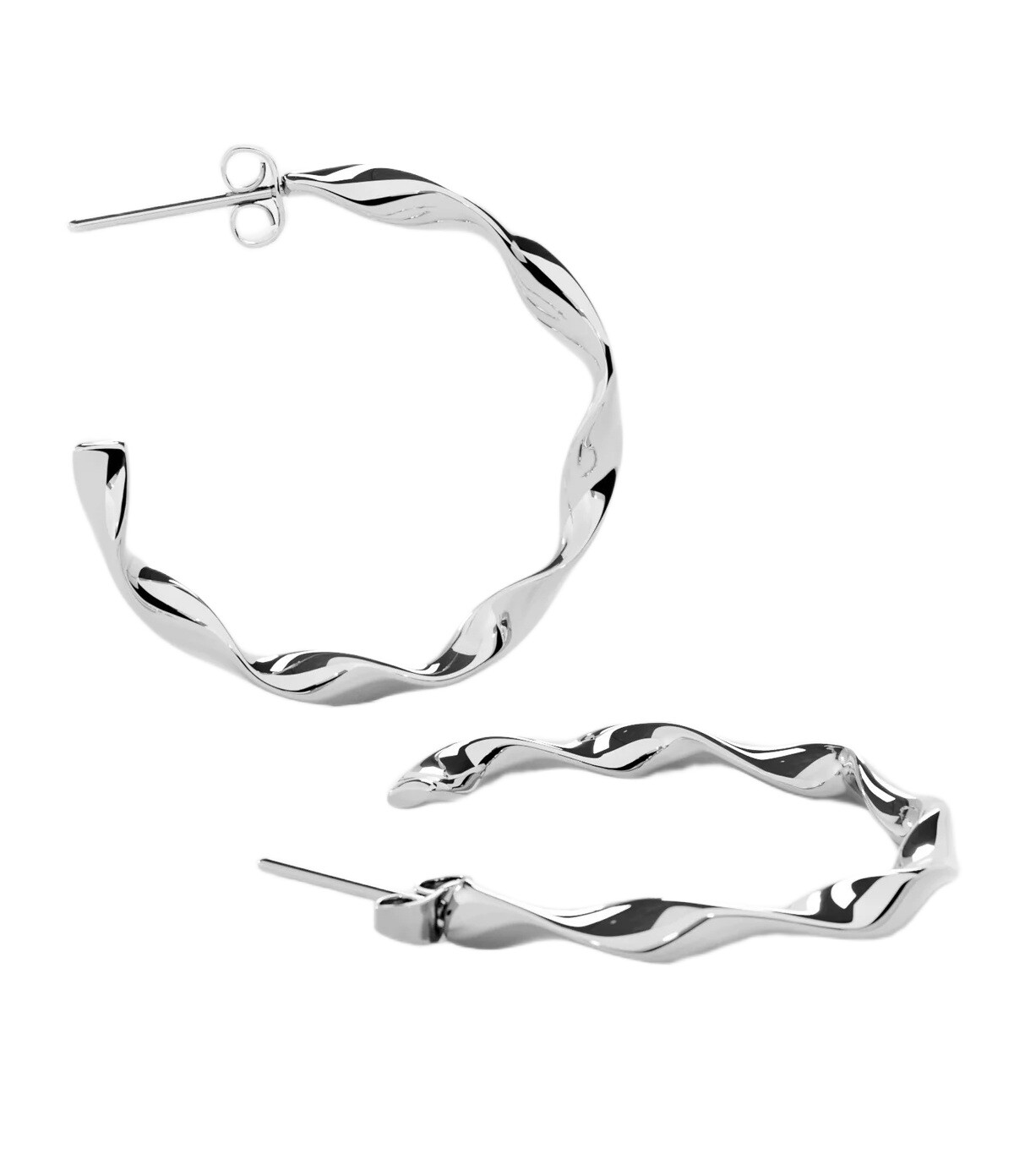 Furiosa Vlnité oceľové náušnice Waves SE-WAVES-S