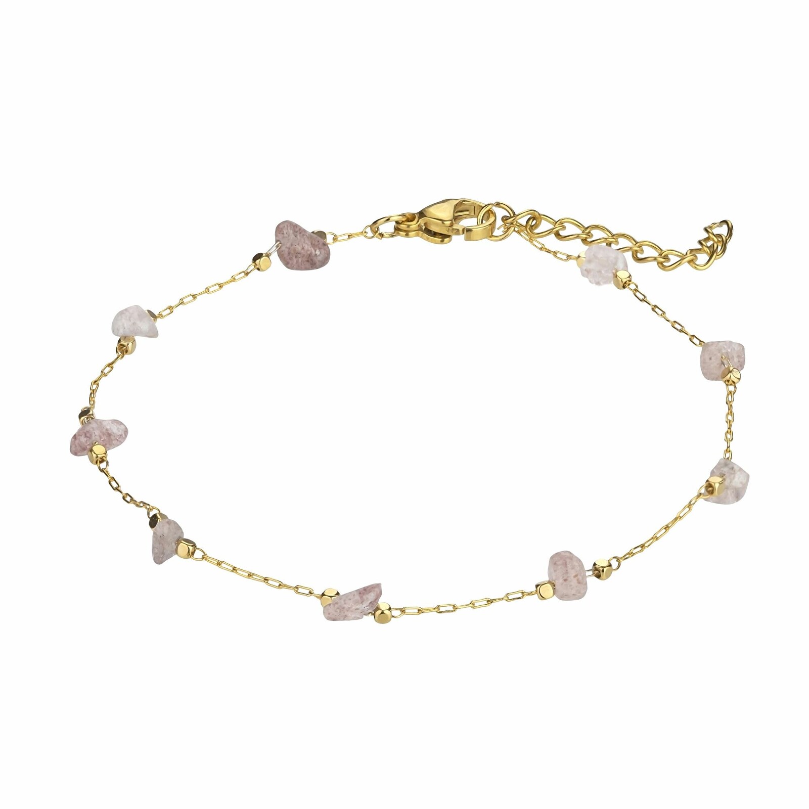 Emily Westwood Slušivý pozlátený náramok s ruženínom EWB23021G