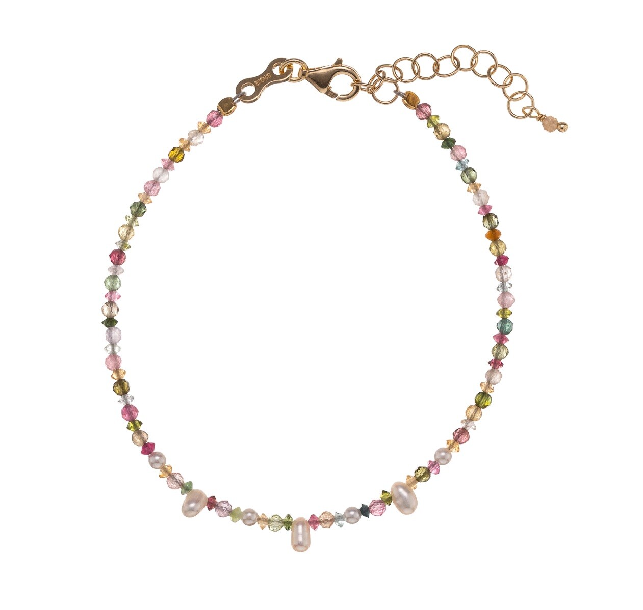 Alisia Korálkový náramok s turmalínom a perlami AL4657.01.000