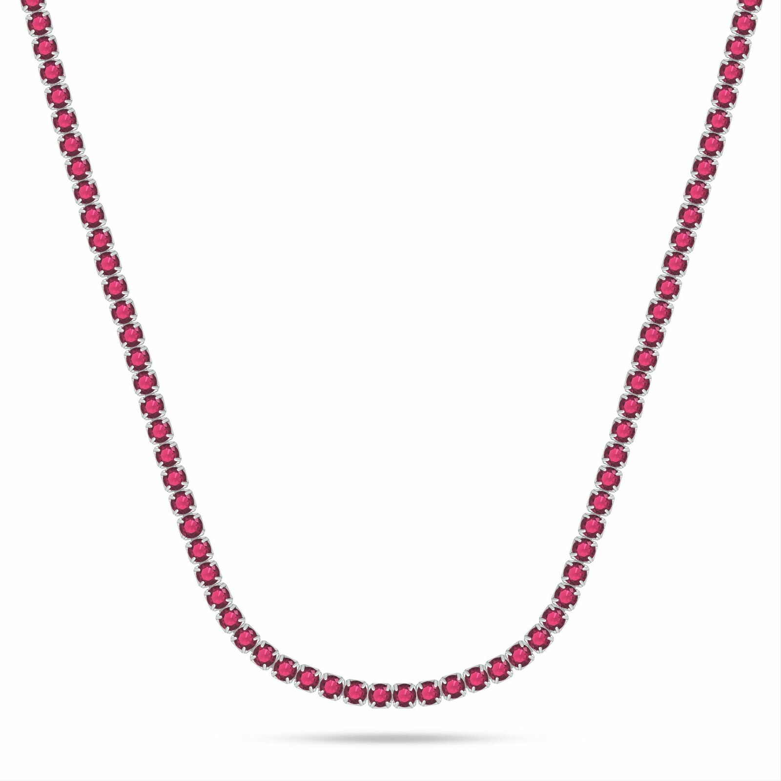 Brilio Silver Tenisový strieborný náhrdelník so zirkónmi NCL216WP