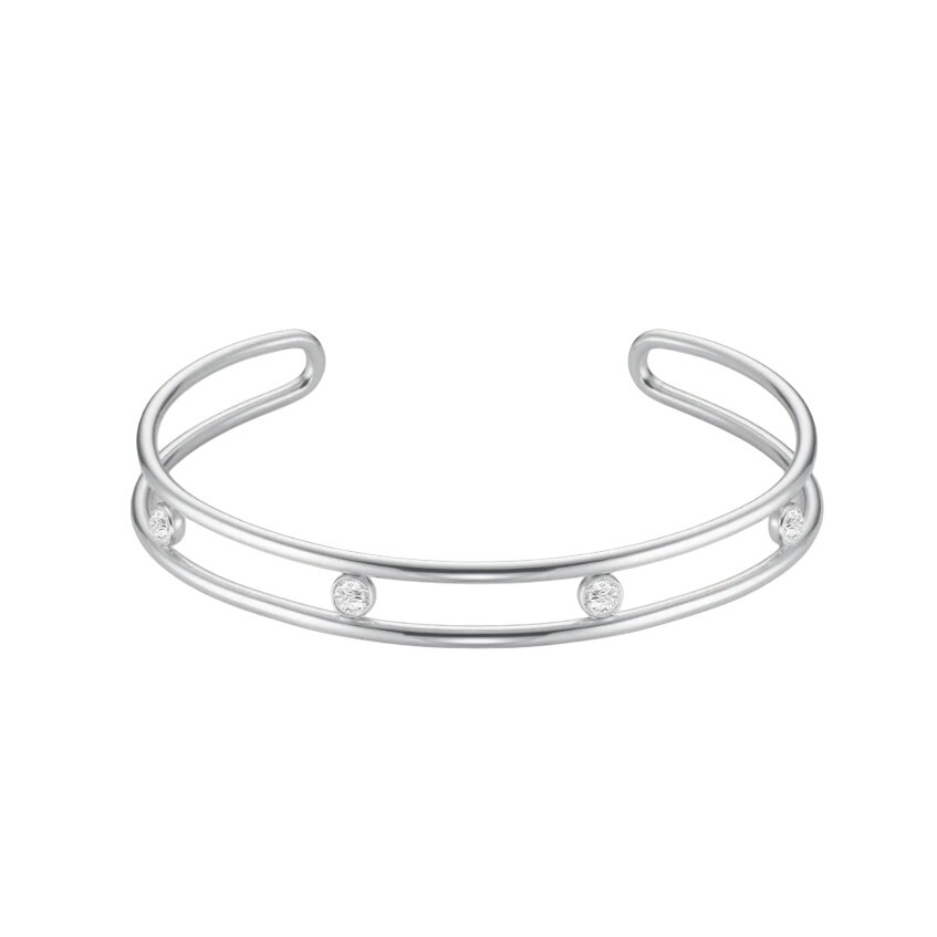 Rosefield Otvorený pevný náramok s trblietavými kryštálmi JB4CS-J1175