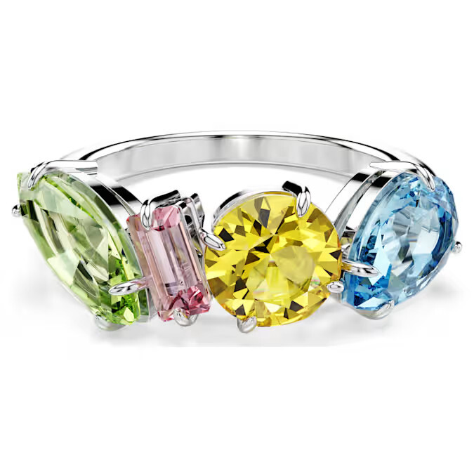 Swarovski Prsteň s farebnými Swarovski kryštálmi Gema 570894 52 mm
