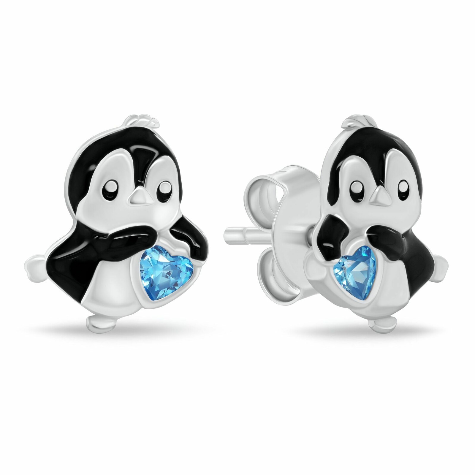 Brilio Silver Roztomilé strieborné náušnice Tučniak EA1225WAQ