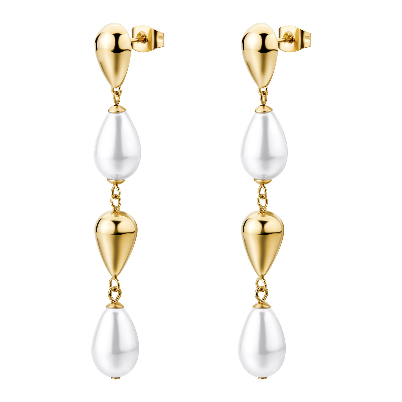 Brosway Originálne dlhé náušnice s umelými perlami Perfect BPC77