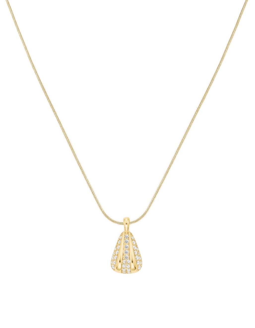 Rosefield Elegantný pozlátený náhrdelník s kryštálmi Pavé JNPSG-J1231