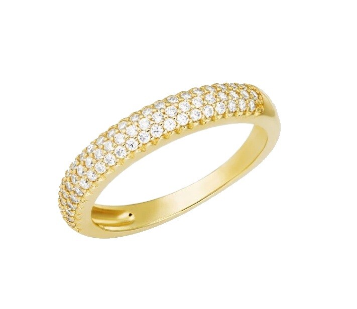 Preciosa Blyštivý pozlátený prsteň Marielle Royal Lagoon 5445Y00 60 mm