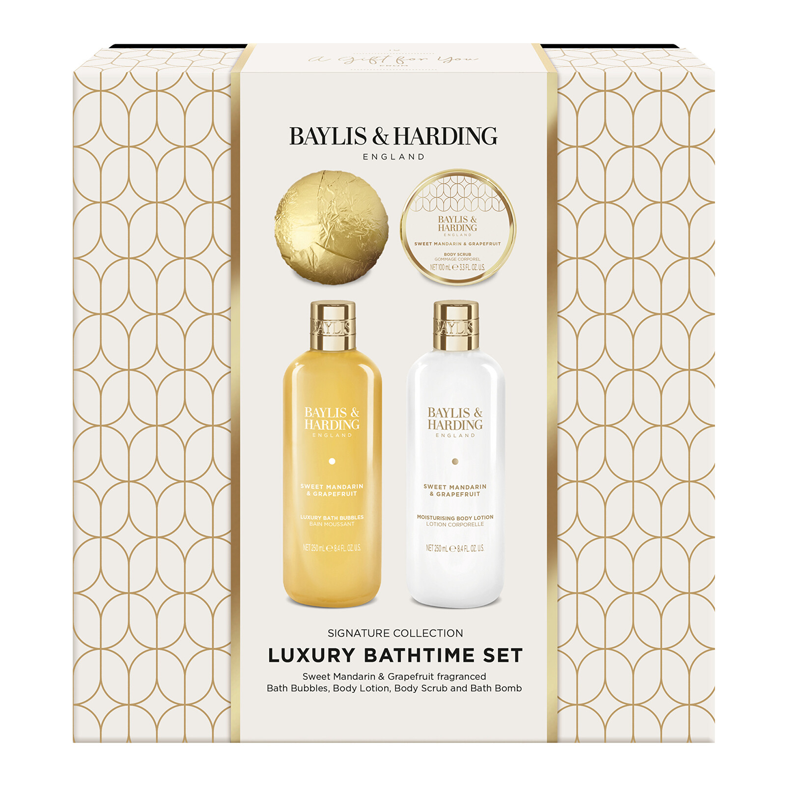 Baylis & Harding Darčeková sada kúpeľovej starostlivosti Mandarínka & Grapefruit 4 ks