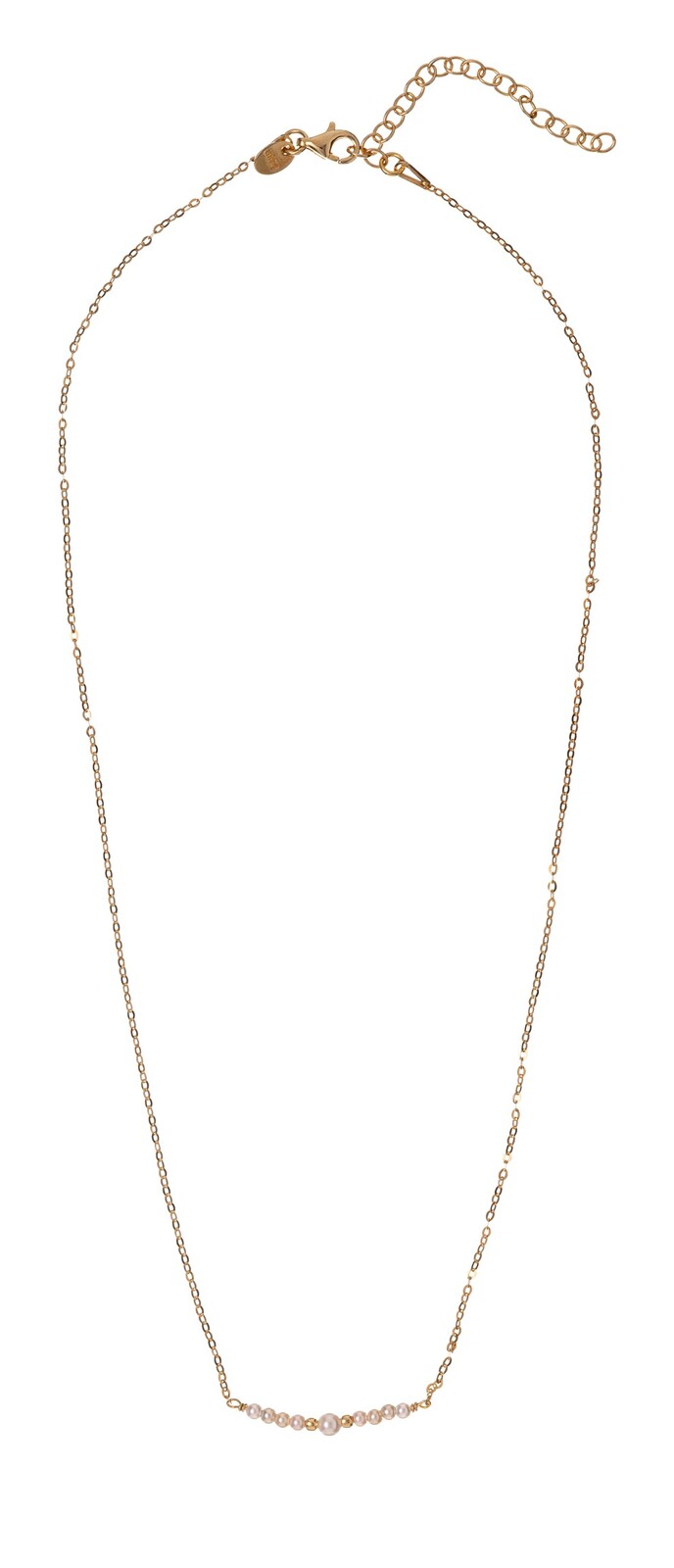 Alisia Slušivý pozlátený náhrdelník so syntetickými perlami AL5162.01.000