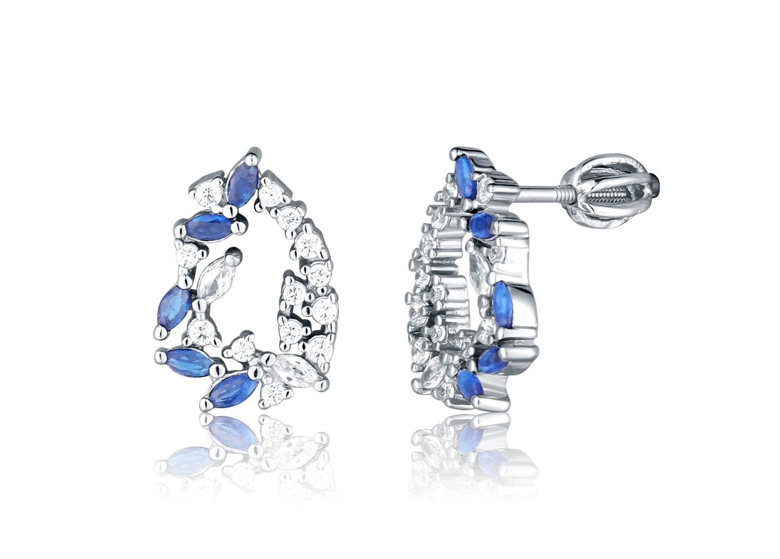 JVD Blyštivé strieborné kôstky so zirkónmi SVLE0801SH2M1SR