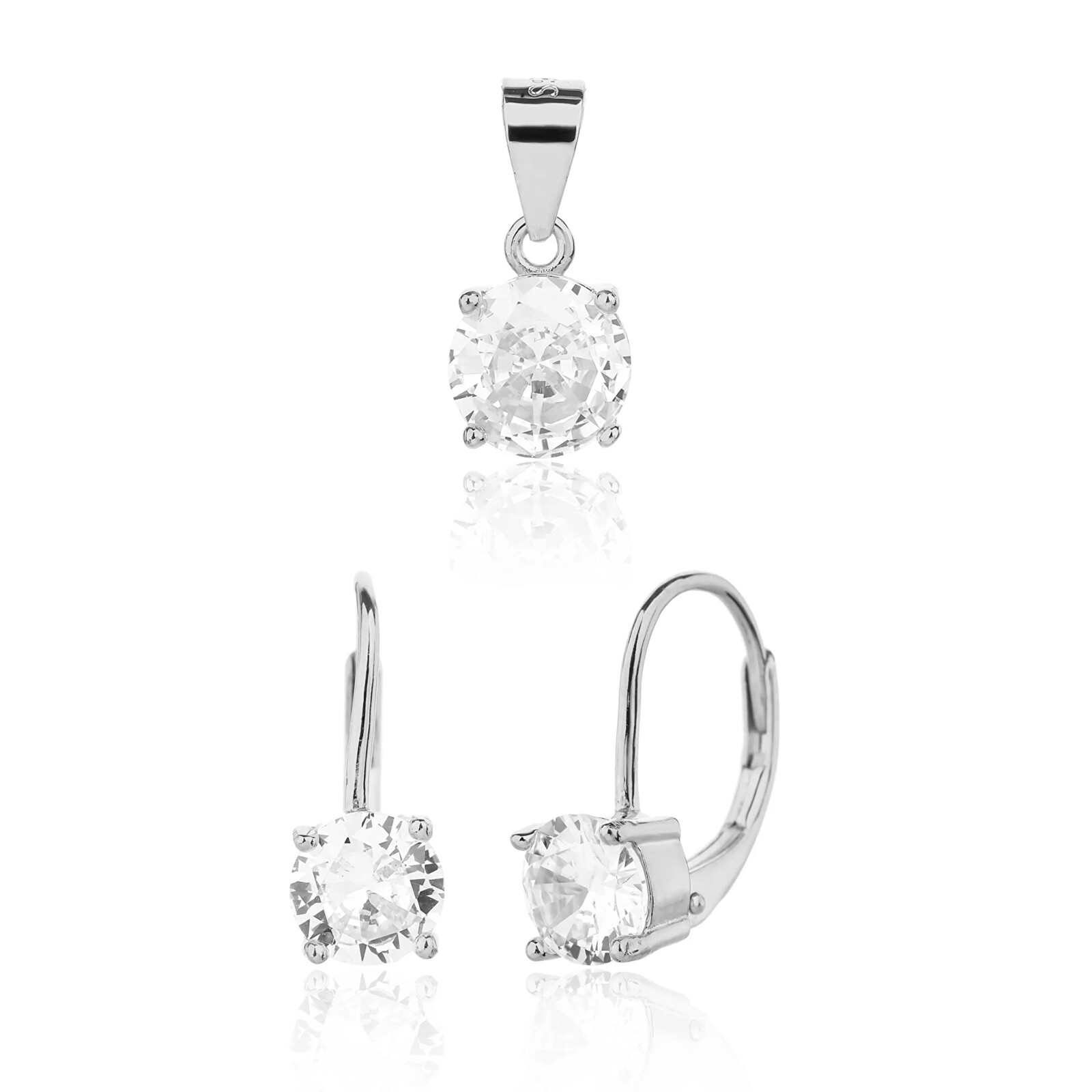 JVD Nežná strieborná sada šperkov SVLS0130SJ6BI00 (prívesok, náušnice)