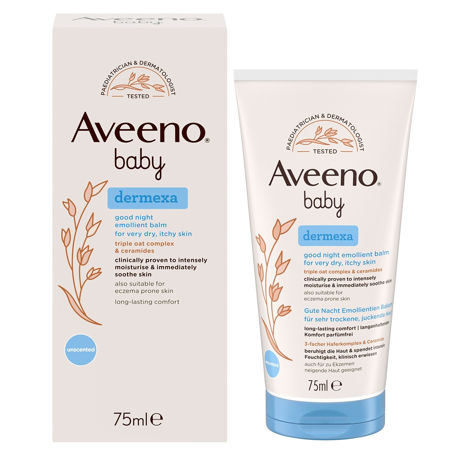 Aveeno Emolienčný balzam na dobrú noc Baby Dermexa (Emollient Balm) 75 ml