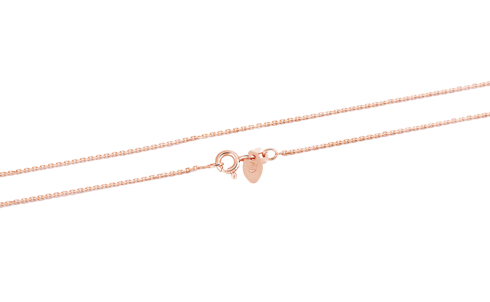 Beneto Exclusive Pozlátený strieborná retiazka Anker AGS1286-Rosegold 45 cm