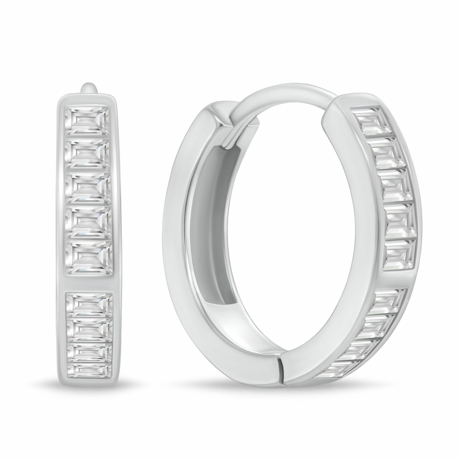 Brilio Silver Oslnivé strieborné náušnice so zirkónmi EA1224W