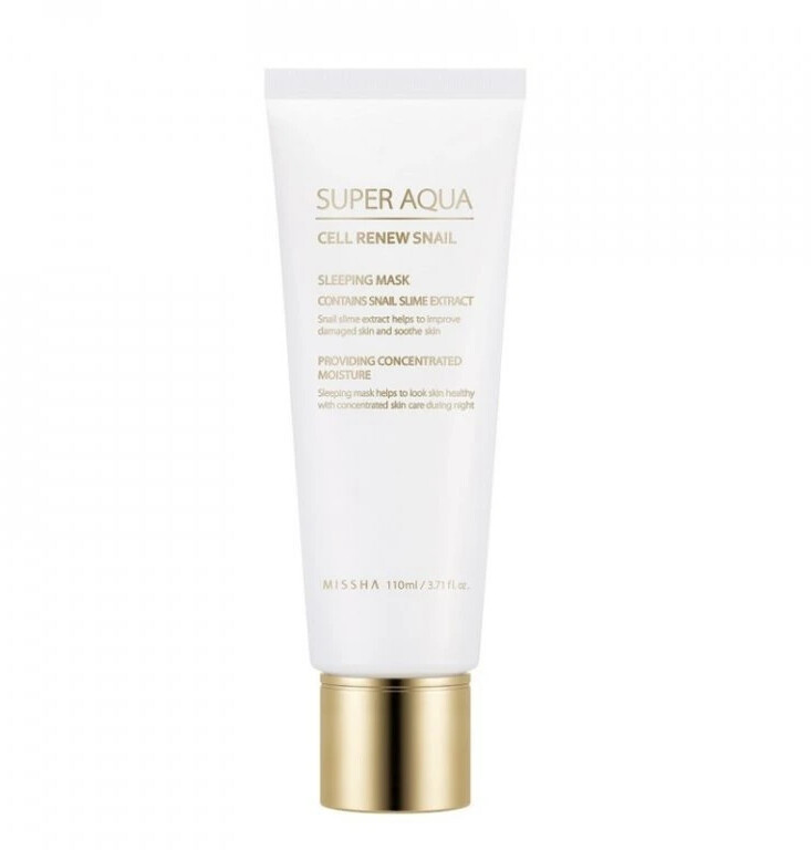 Missha Nočná pleťová maska Super Aqua Cell Renew Snail (Sleeping Mask) 110 ml