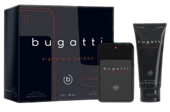 Bugatti Signature Carbon - EDT 100 ml + sprchový gel 200 ml
