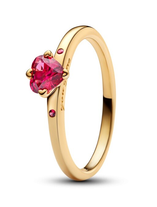 Pandora Romantický pozlátený prsteň You & Me 166574C01 50 mm