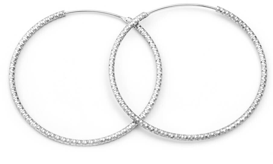 Beneto Luxusné kruhové strieborné náušnice AGUC787 / N 4,5 cm