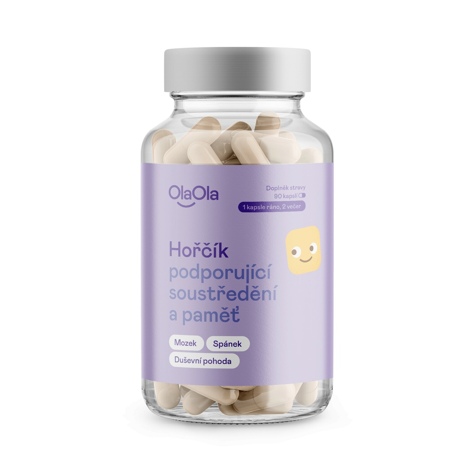 OlaOla Horčík L-treonát podporujúci sústredenie a pamäť 90 kapsúl