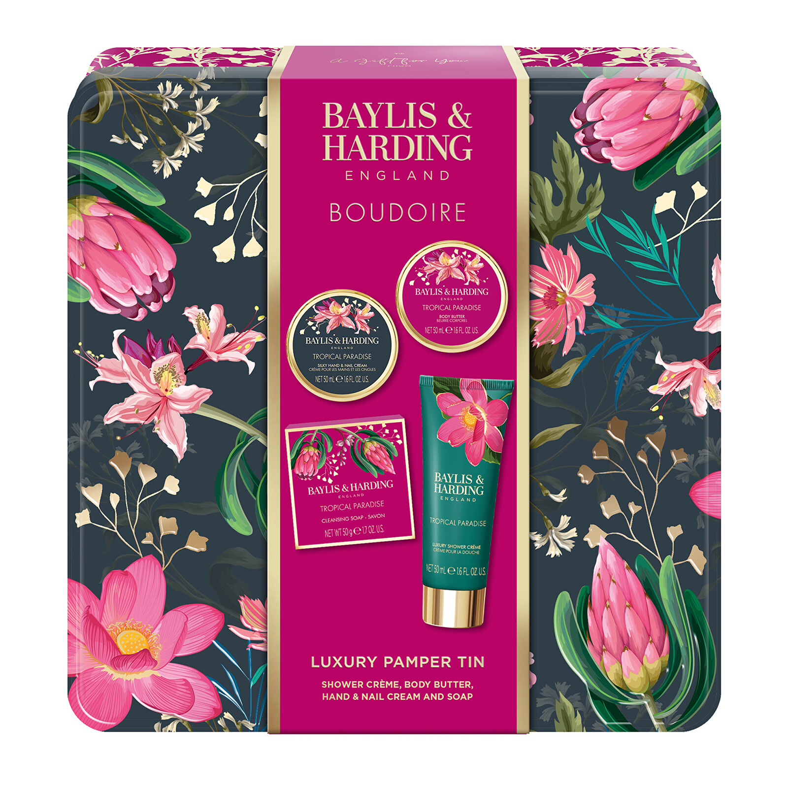 Baylis & Harding Darčeková sada starostlivosti o telo Boudoire - Tropical Paradise 4 ks
