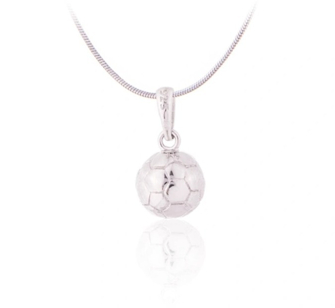 JVD Dizajnový strieborný prívesok Futbalová lopta SVLP0376XH20000
