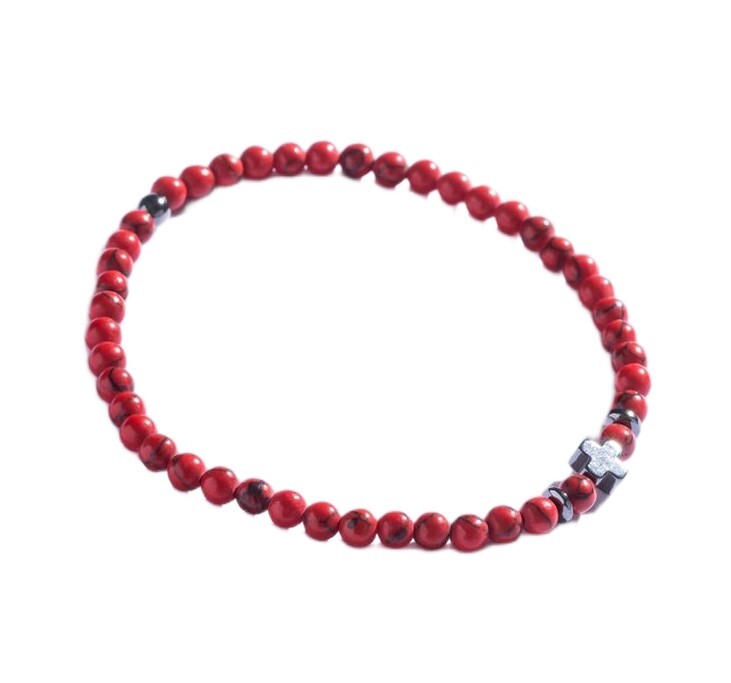 Marc Malone Moderný korálkový náramok pre mužov MCGB5098