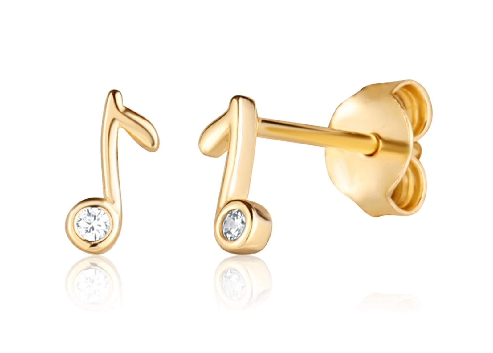 JVD Slušivé dievčenské náušnice Nota so zirkónmi SVLE1825XH2GO00