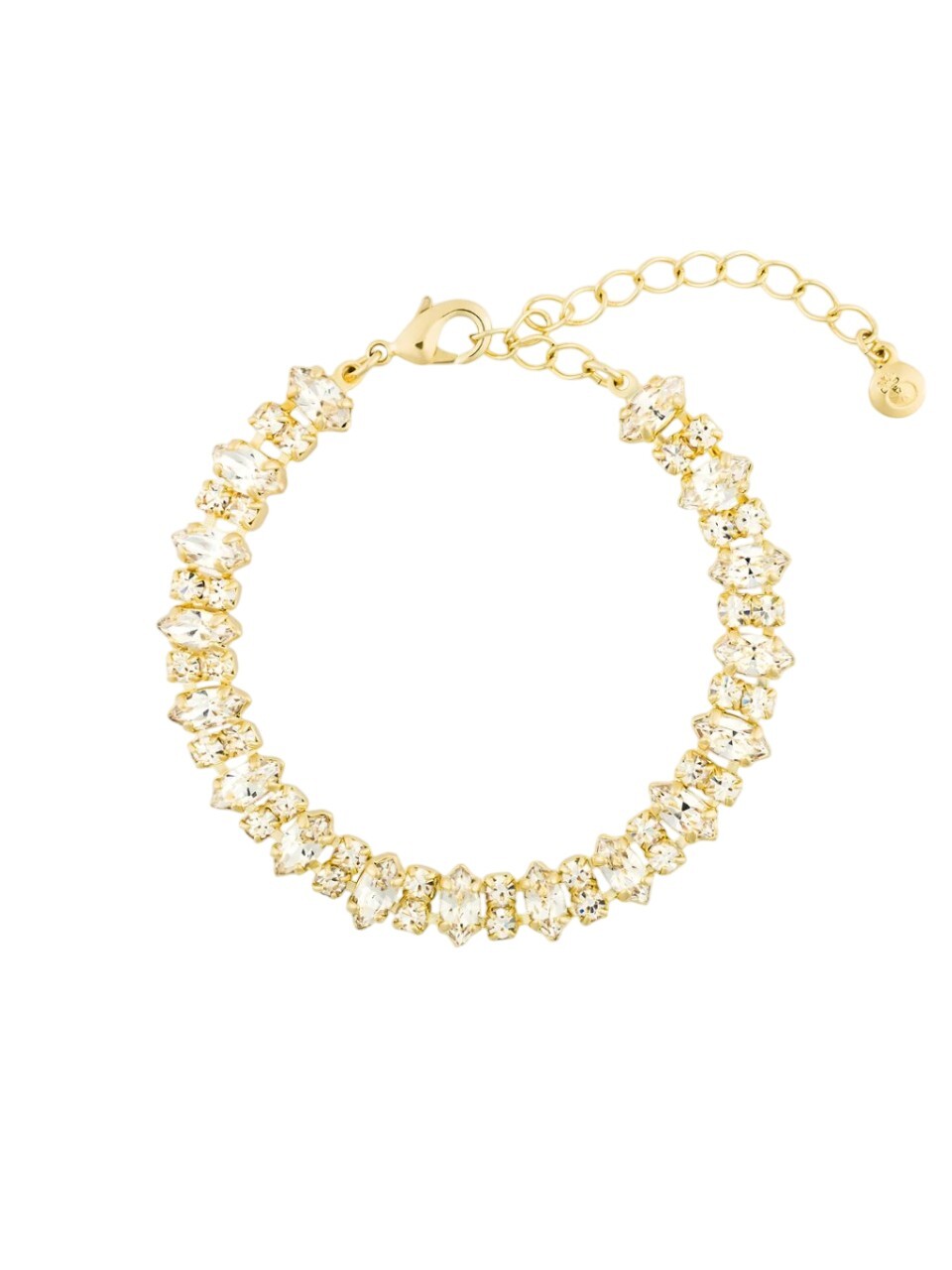 Preciosa Pozlátený náramok s čírym českým krištáľom Preciosa Lunara Spotlight 2578Y00