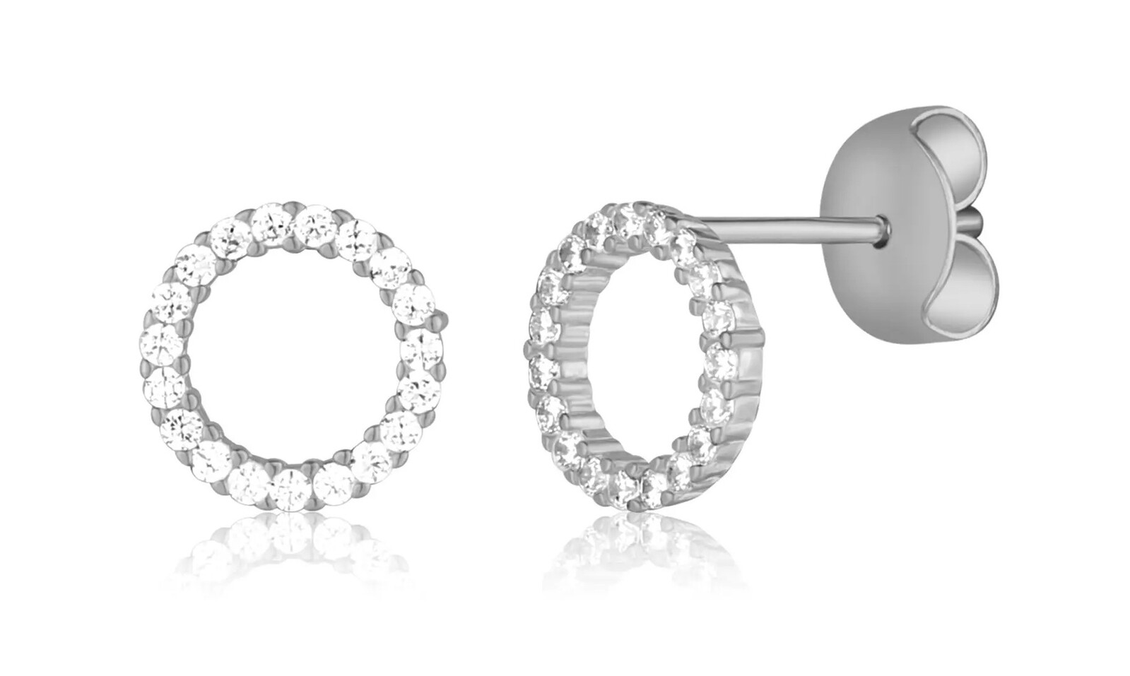 JVD Elegantné strieborné náušnice so zirkónmi SVLE3254XD5BI00