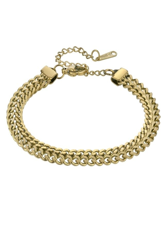 Marc Malone Elegantný pozlátený náramok z ocele MCB24027G