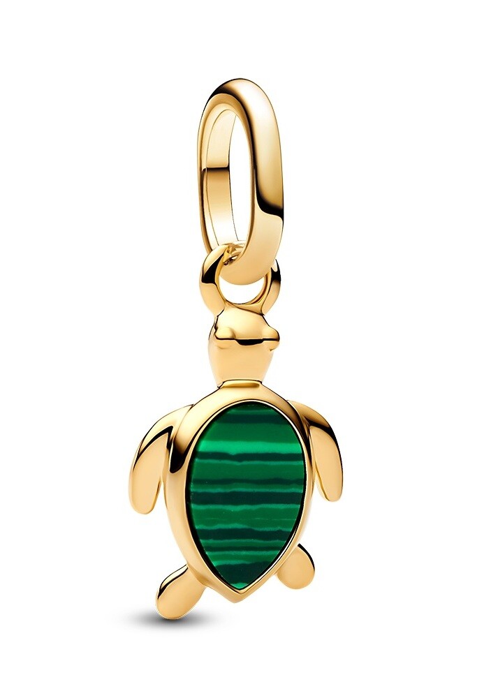 Pandora Pozlátený prívesok Korytnačka Mini Shine 763823C01