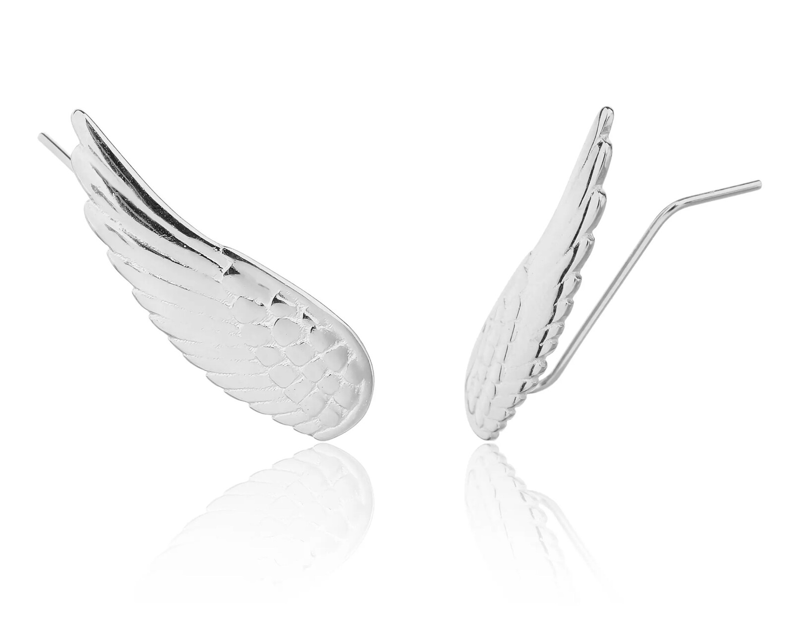 JVD Strieborné pozdĺžne náušnice Anjelské Krídla SVLE3409XJ60000