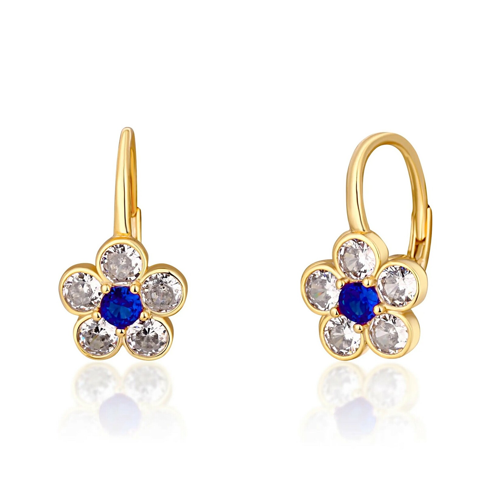 JVD Úchvatné pozlátené náušnice Kvietky SVLE1505XH2GM00