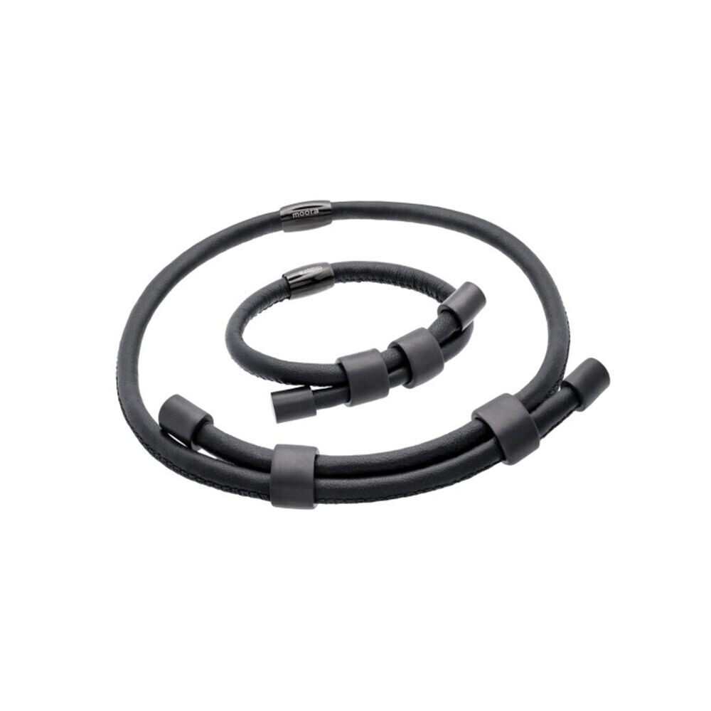 Dámska kožená súprava náhrdelníka a náramku 18821