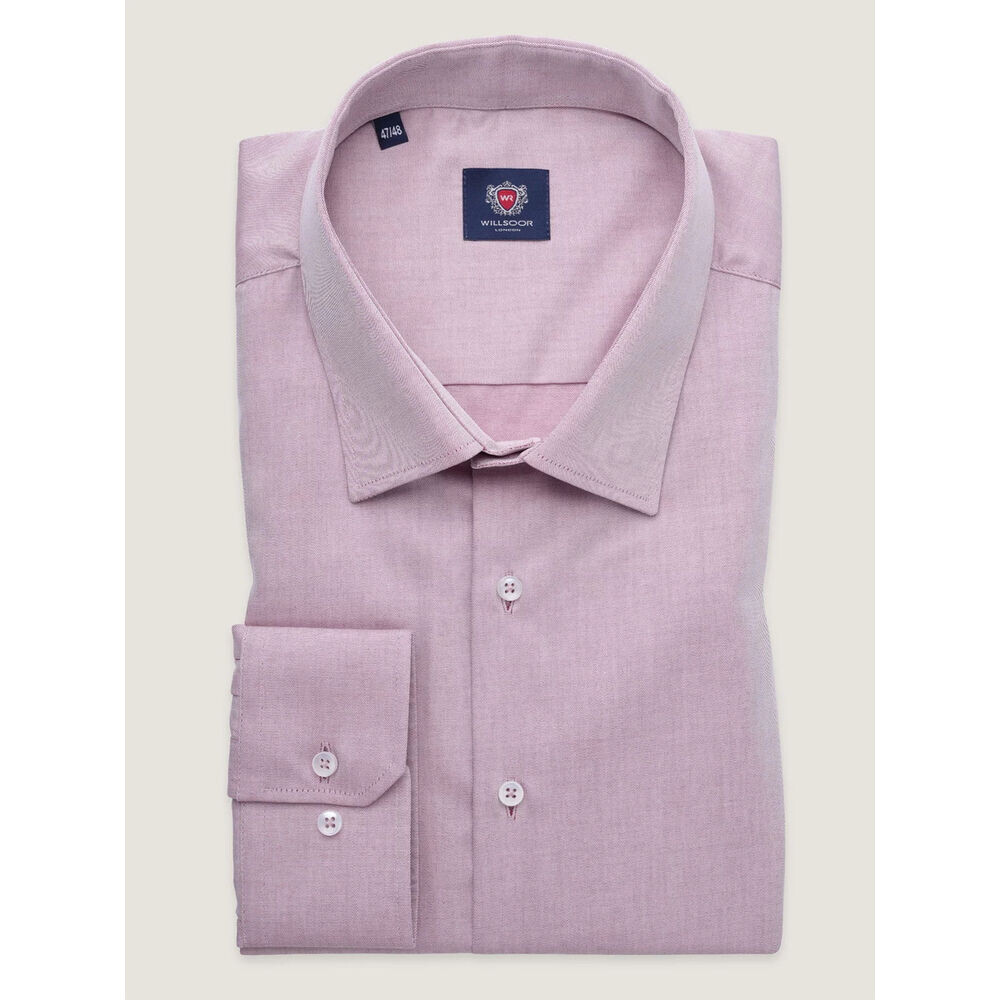 Pánska klasická košeľa svetlofialovej farby s hladkým vzorom 19360