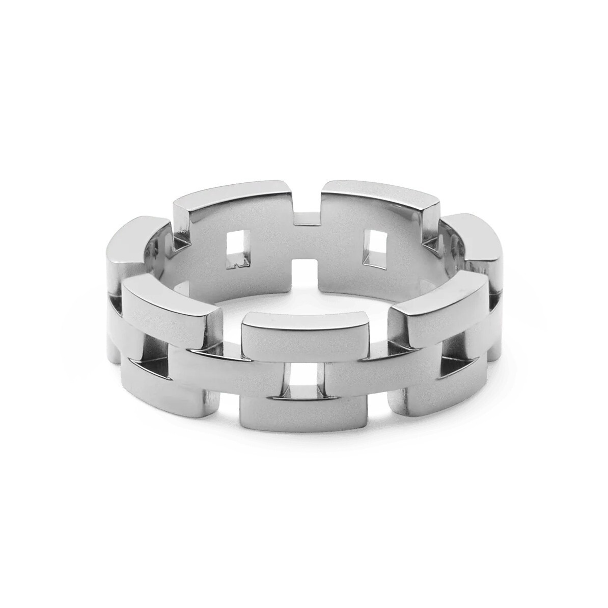 Daniel Wellington Pôvabný oceľový prsteň 3-Link DW0040102 50 mm