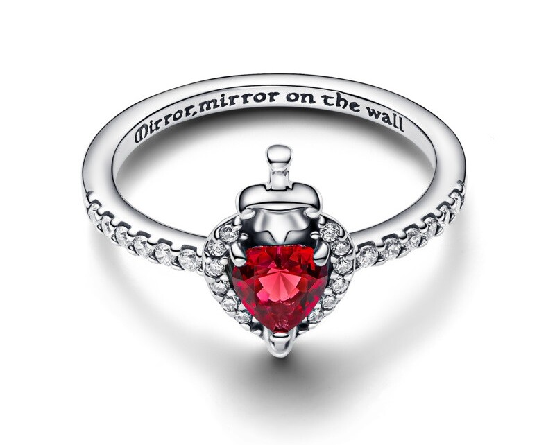 Pandora Strieborný prsteň Disney Zlá kráľovná 193422C01 58 mm
