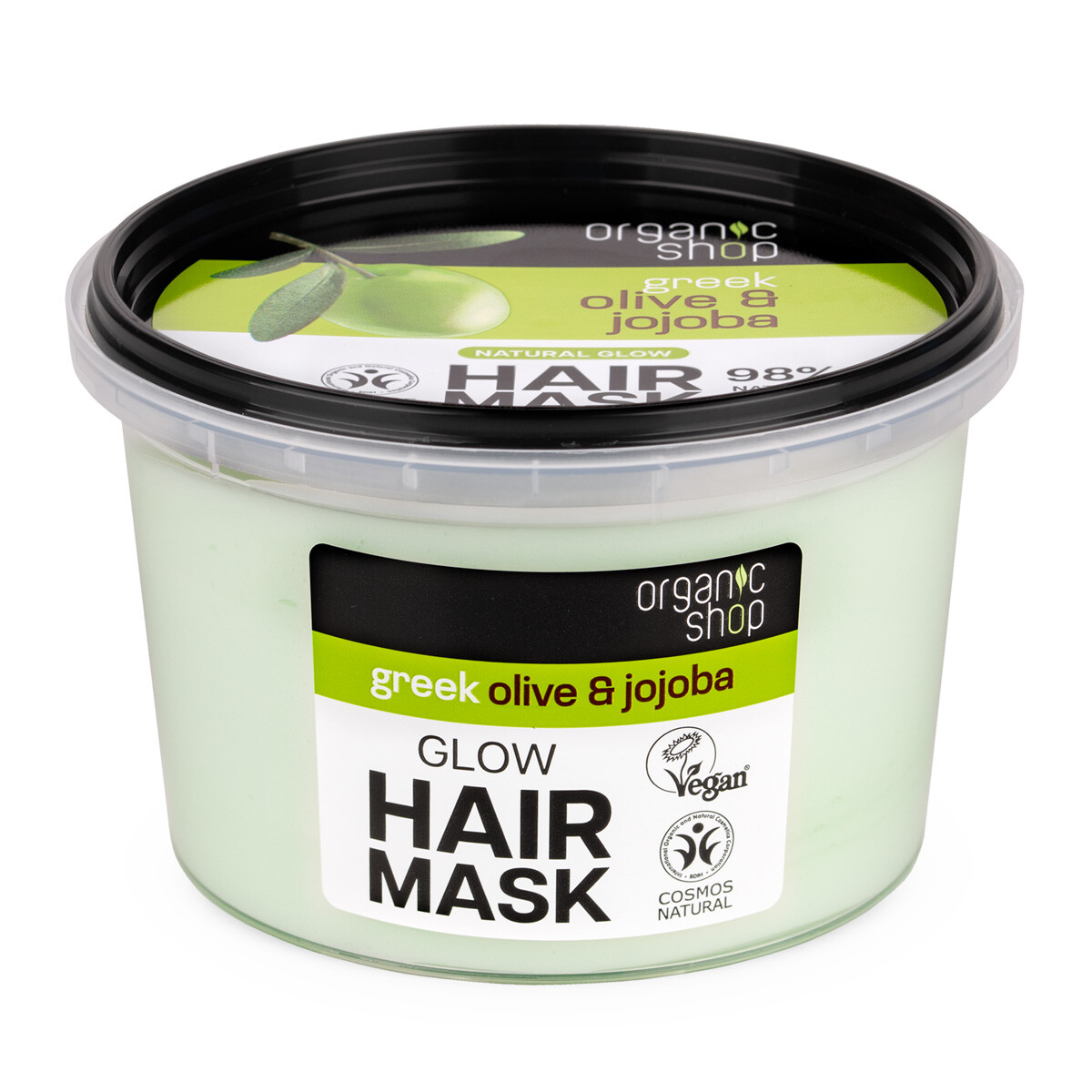 Organic Shop Maska pre žiarivý lesk vlasov Oliva a jojoba (Glow Hair Mask) 250 ml