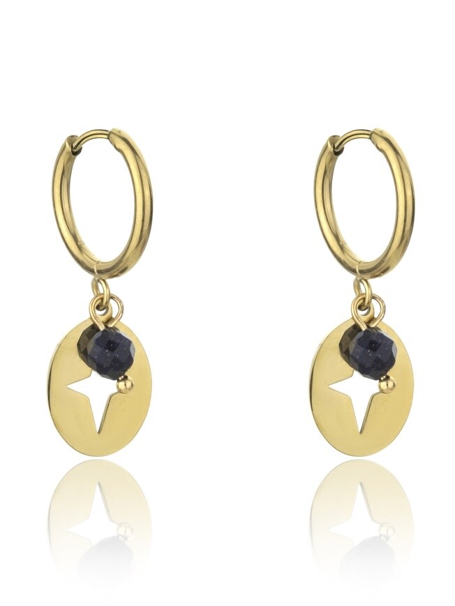 Emily Westwood Štýlové visiace náušnice z pozlátenej ocele EWE23044G