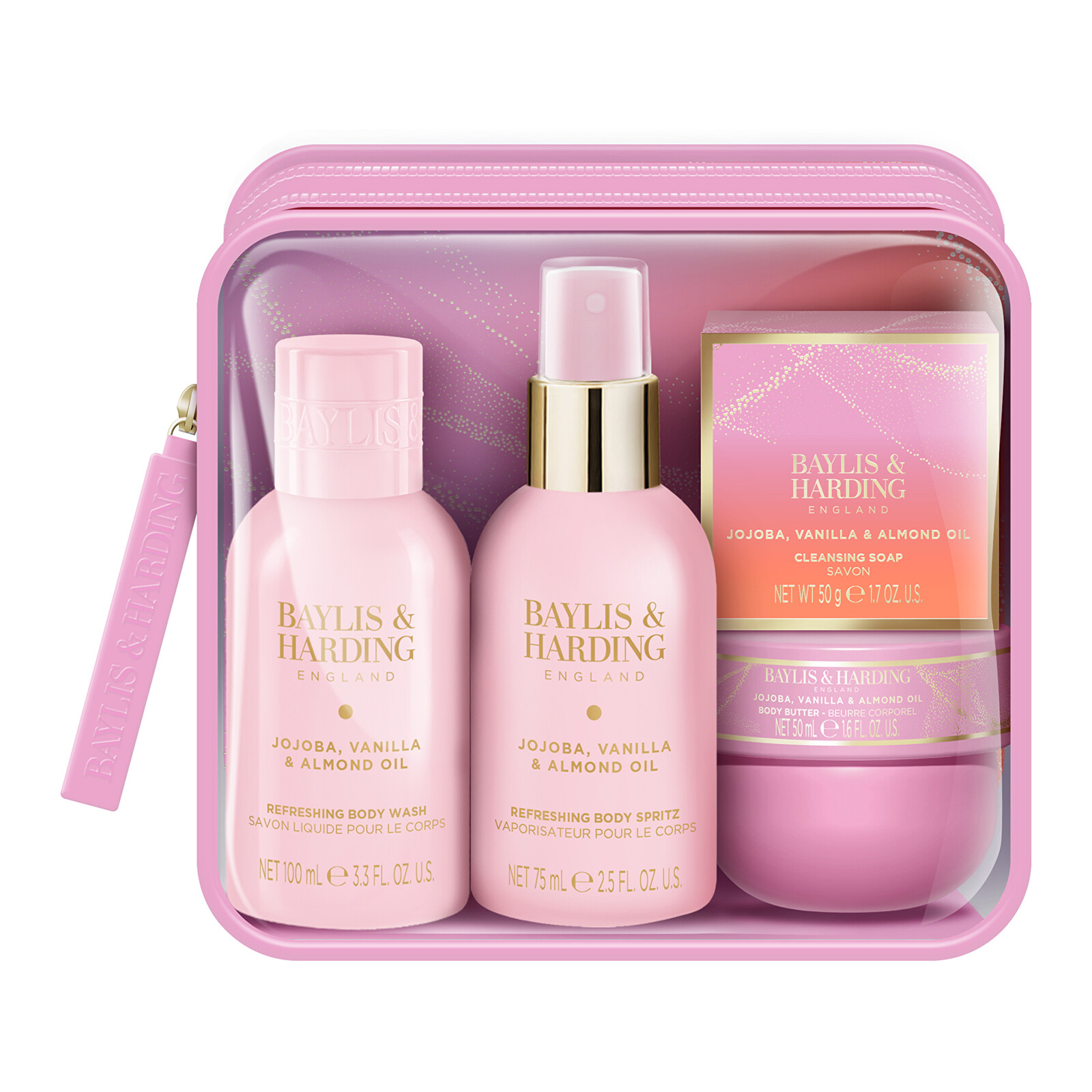 Baylis & Harding Darčeková sada Jojoba, Vanilka & Mandľový olej Gift Set 4 ks