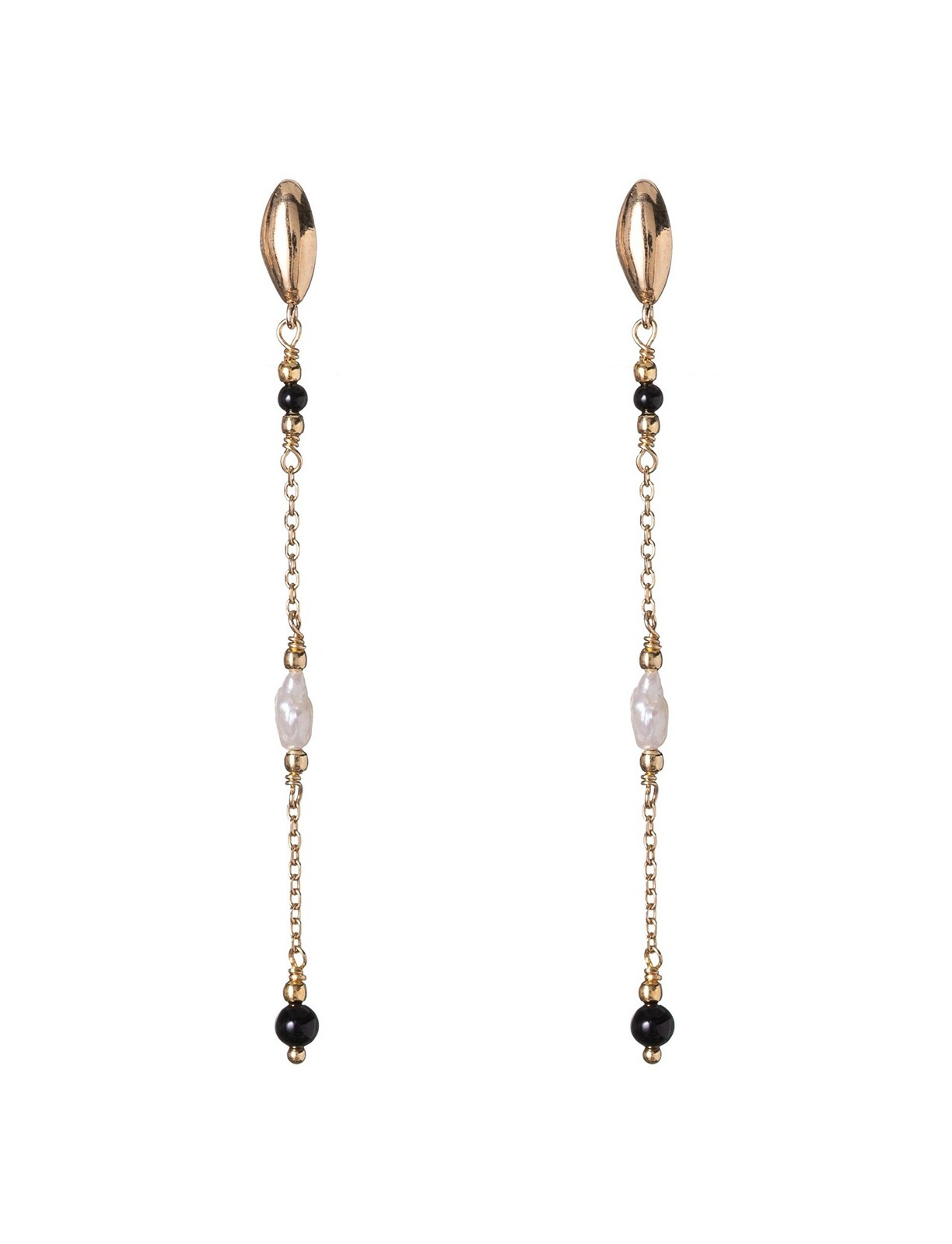 Alisia Dlhé visiace náušnice so sladkovodnými perlami a achátom AL5257.01.000