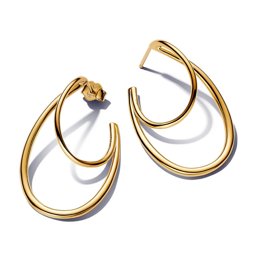 Pandora Dvojité pozlátené náušnice Essence Shine 263870C00